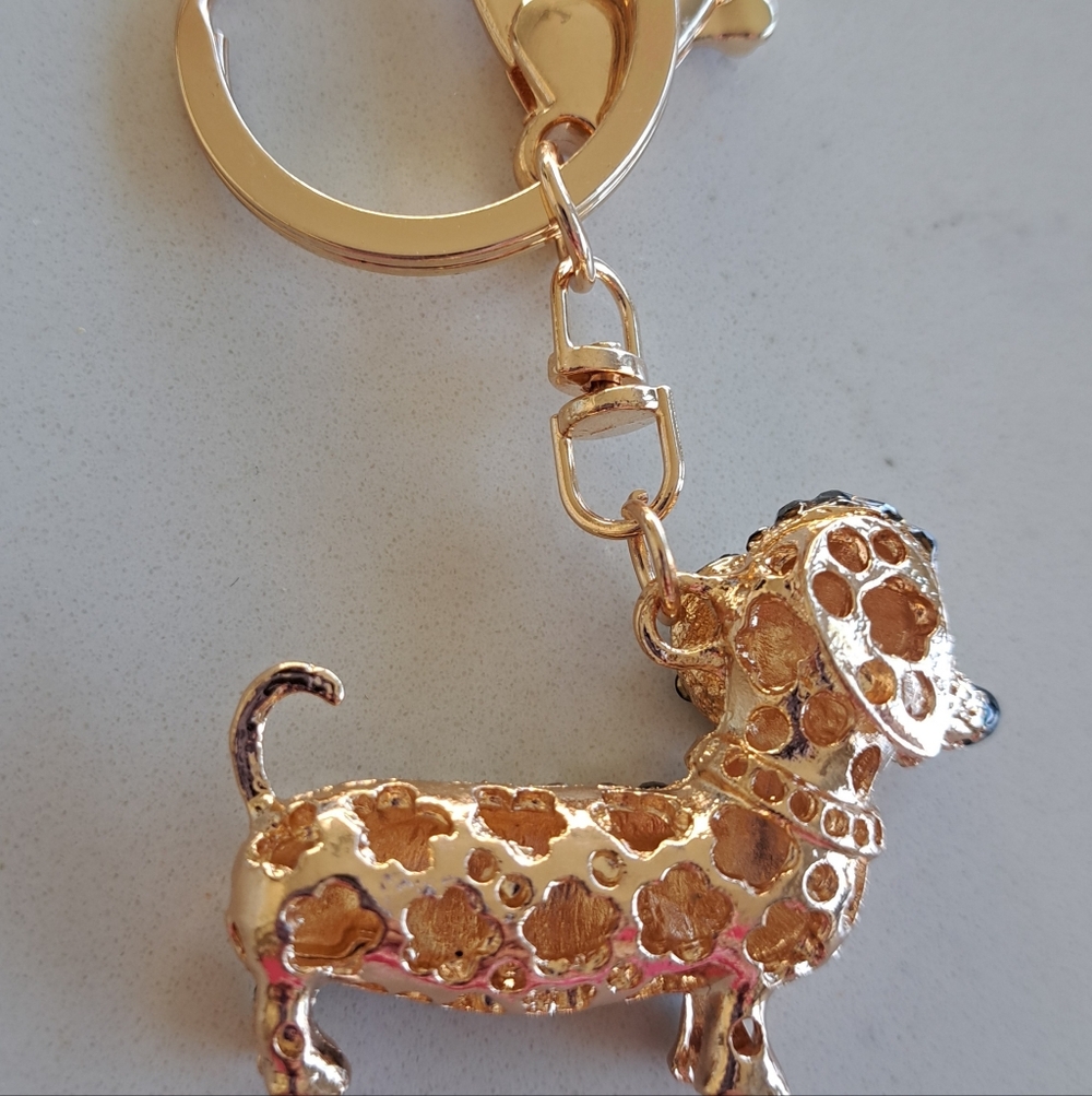 Sale-Dachsund Sparkle Keychain, NEW - Picture 2 of 4